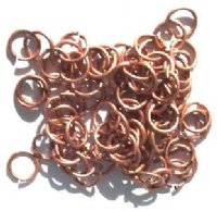 100 8mm Antique Copper Plated Jump Rings